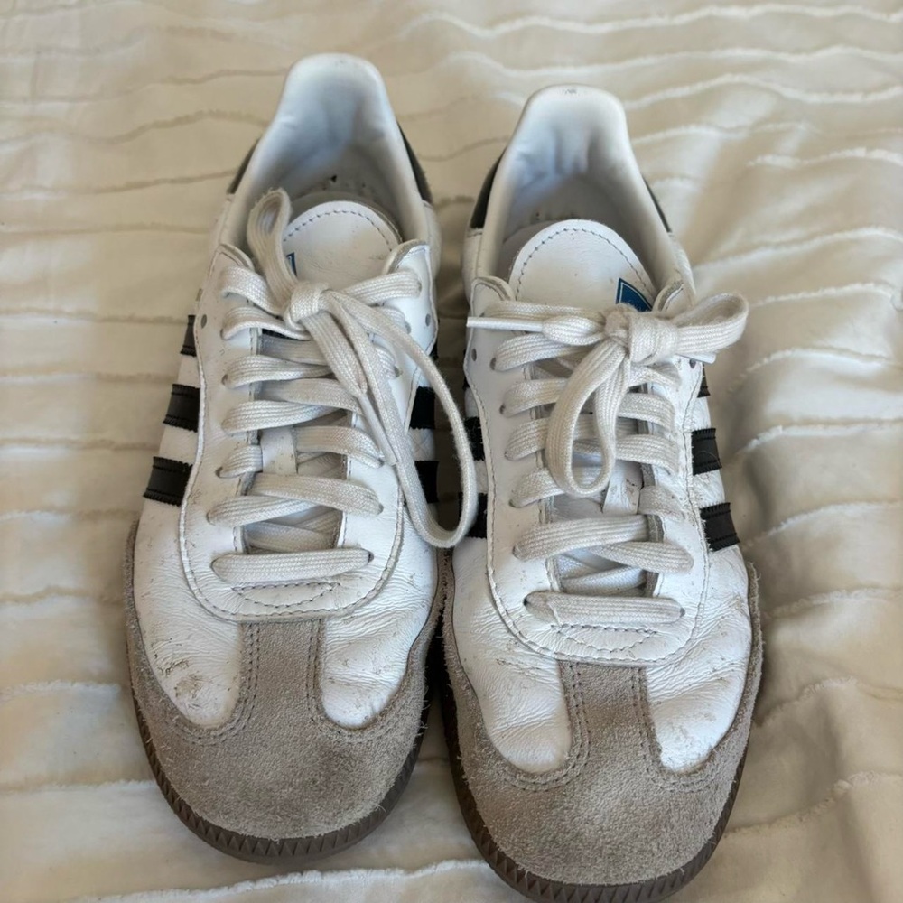 Adidas White and Black trainers sambas